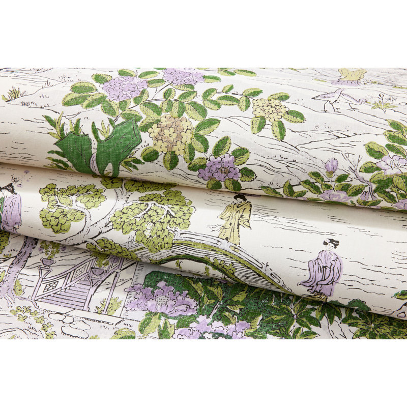 Satomi - Wallcovering, Lavender/Citron