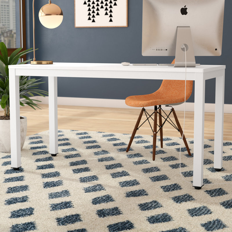 Metal Base Computer Desk, White, 74.9cm H x 160cm W x 60.2cm D