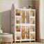 Garde-robe portable: 12 cubes, 2 tringles suspendues, 12 portes magnétiques | 16 cintres | Blanc | Polypropylène