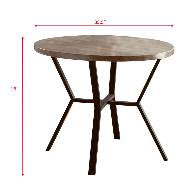 Mobilier de salle à manger 5 pièces rond gris gris