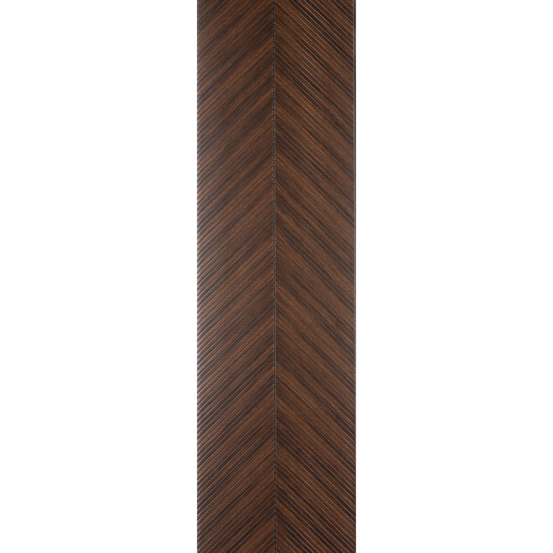 Parois en lattes de bois en polystyrène de 0,25 po, H 12 po x l 112 po x P 0,25 po, Espresso
