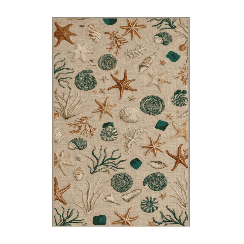  Tapis bord de mer lavable, Rectangulaire 2 pi x 3 pi