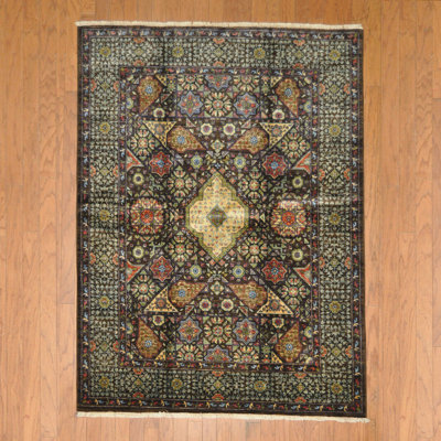 Bungalow Rose Hand-Knotted Afghan Mamluk Wool Rug