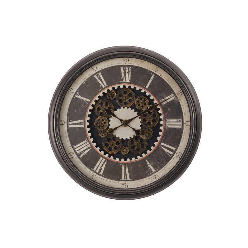 Round, Gear Mechanism, Large Oversized, Wall Clock