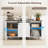 Modern Sideboard Buffet Cabinet with Upgraded Solid Wood Frame