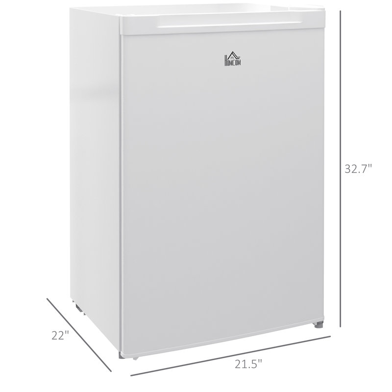 HomCom 21.5'' W Freestanding 3 Cubic Feet Beverage Cooler, White