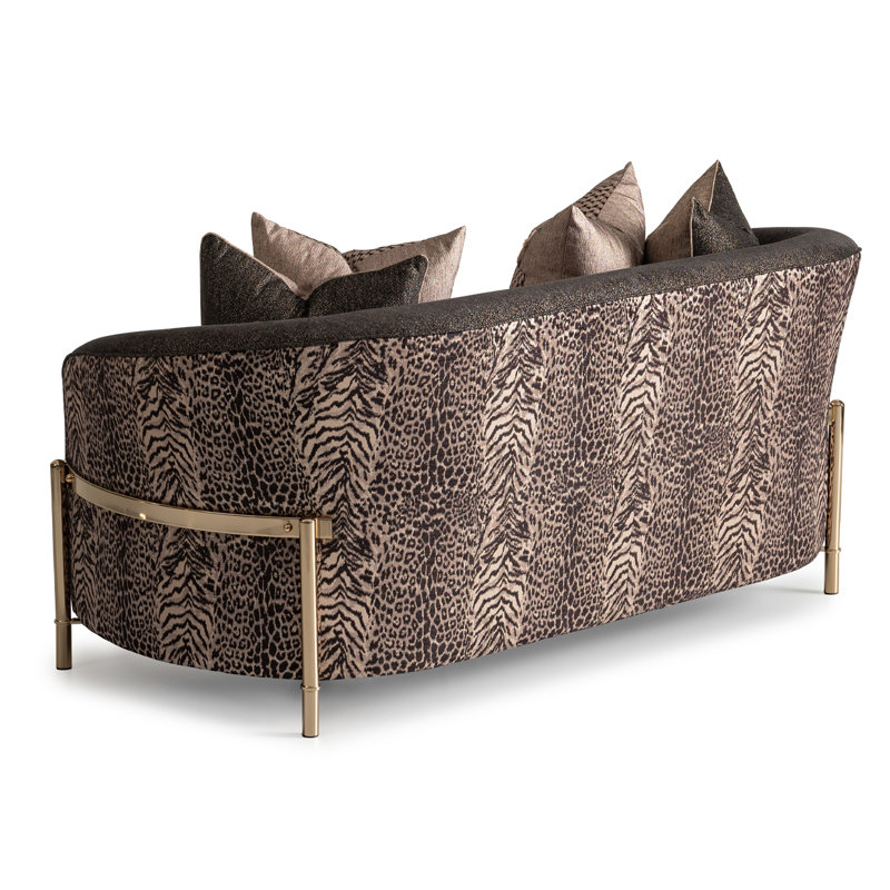 Lisbon 71'' Chenille Round Arm Loveseat, Onyx Chenille