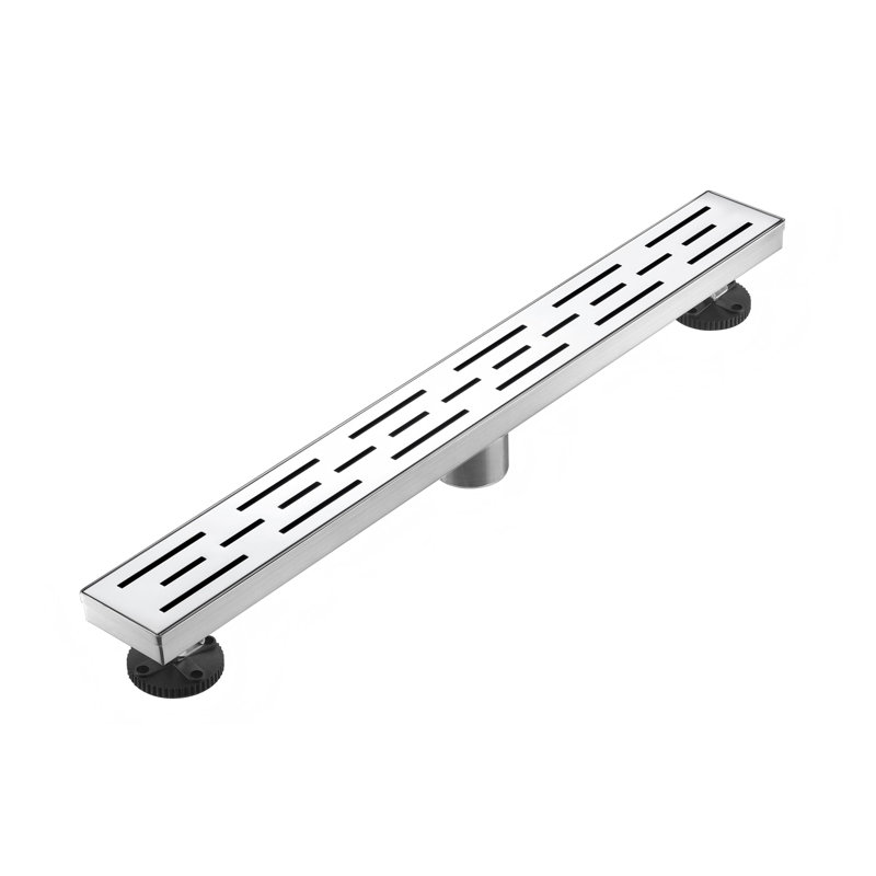Bonde à grille linéaire en nickel brossé 24 po Majesta, Nickel brossé