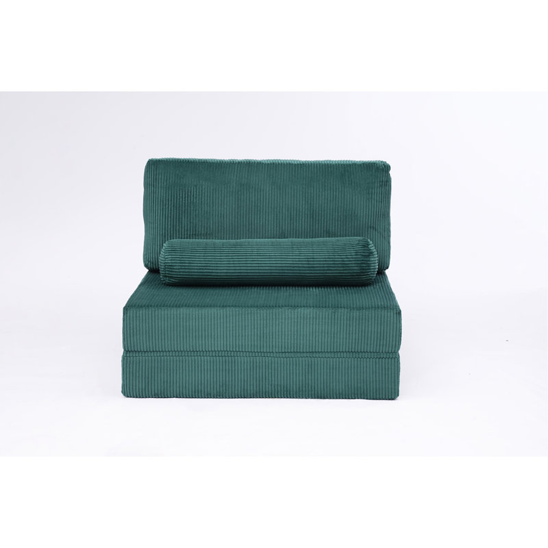 Canapé-lit pliable modulaire PlayCouch pour salon et chambre à coucher avec siège à extension instantanée, confortable et créatif avec siège central, vert.