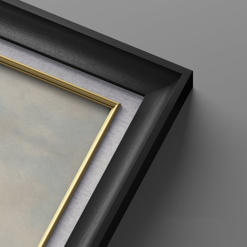 Set of 2 Premium Framed Art Artworks on Premium Canvas with 26"x36" Frame, Black