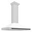 ZLINE Autograph Edition 48 in. Convertible Satin Steel Wall Hood with White Shell-69380769