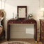 Bureau de coiffeuse classique en bois avec miroir rabattable