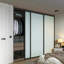 Home Imports Emporium 30.75 in.W x 77.75 in.H Clear Coloured 4 Panel Glass Panel Sliding Door with Slient glide rolling feature-132289079-132289085-132289077
