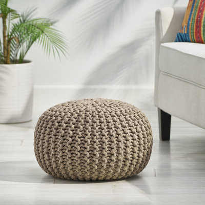 Pouf rond en coton 20 x 20 Moro