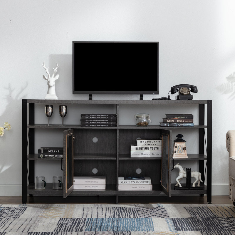 Meuble télé pour téléviseur de 70 po ou moins Liberato, Gris
