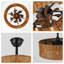 Ventilateur de plafond en cage 18 "avec lumière et télécommande 6 vitesses avec ventilateur en rotin et moteur à courant continu pour la cuisine de la chambre à coucher