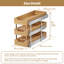 Rangement à 3 niveaux pour armoire coulissante l 9 po x P 21 po, tiroir en bois coulissant robuste-464458166