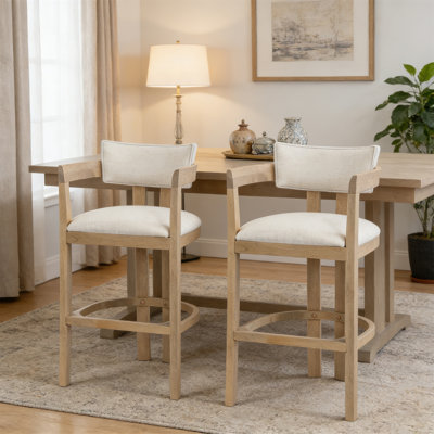 Tabouret de bar 30 po avec accoudoirs et dossier rembourrés