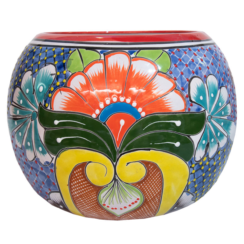 Large Round Planter- Blue