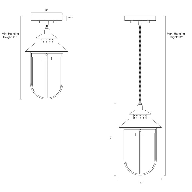 Hawkesbury Common 1 - Light Single Pendant