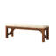 Banc de salle à manger en bois massif avec siège rembourré brun clair, finition noisette foncée, épais et pieds, L 60 po x l 16 po H 20,25 po et en bois, brun clair à 100%, l 16 po x l 20,25 po