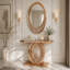 39.37 " W Glass Top Console Table