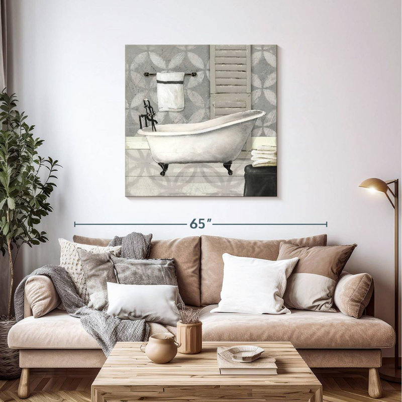 Grey Bath I, 39" H x 39" W
