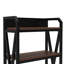 Étagère de cuisine 54,64 po à 4 niveaux en métal et bois pour salle de bain, placard, entrée, avec tablettes réglables, lignes épurées, chambre de rangement à quatre niveaux à visibilité rapide, cuisine, avec dos ouvert