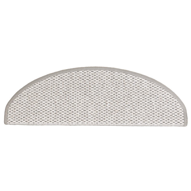 Shellson Non-Slip Stair Tread, Semi-Circle 21cm x 65cm, Platina