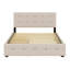 Lit plateforme tapissier avec 2 tiroirs et lit gigogne-2089332635