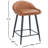 Hallam Upholstered Counter Stool with Metal Frame-268777459