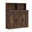 Armoire de rangement Farmhouse, portes de grange, tiroirs, tablettes, grand buffet en bois-490568551