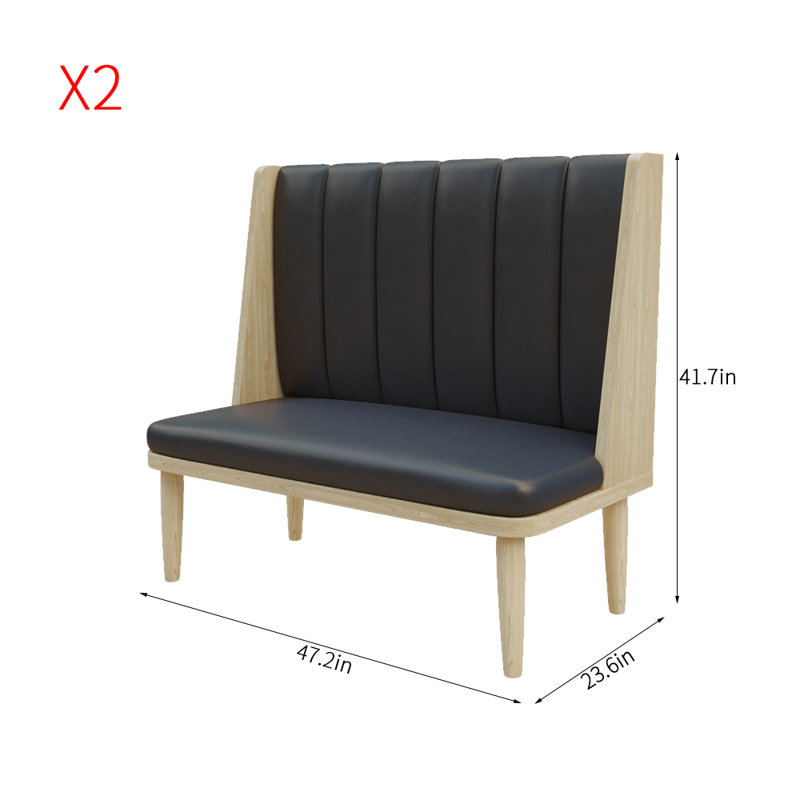 Banc rembourré en similicuir haut de gamme