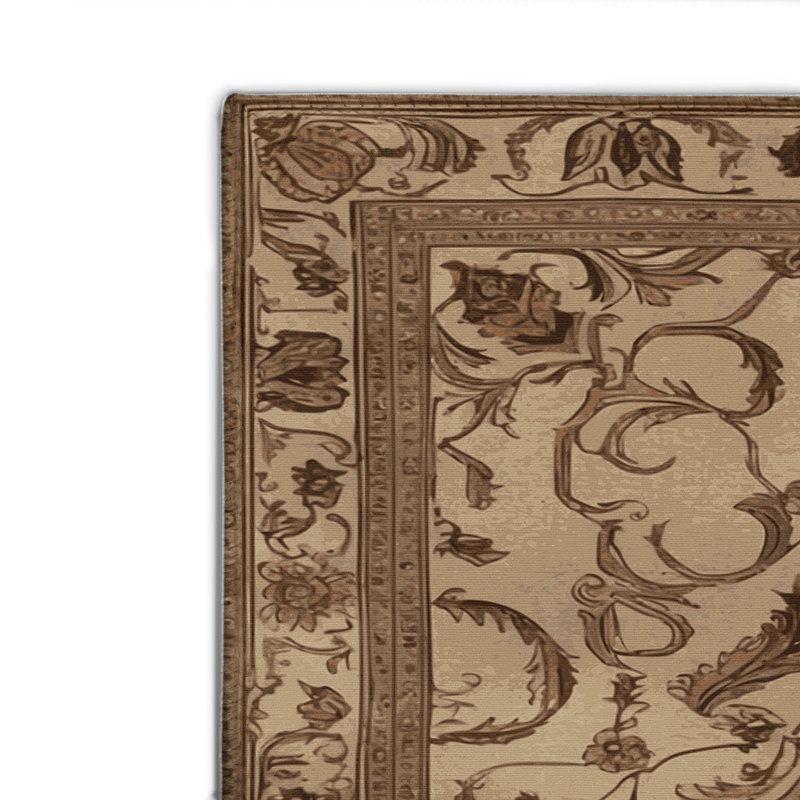 Tapis d'intérieur et d'extérieur brun Persian, Rectangle 4pi x 6 pi