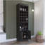Armoire de bar Kava, 16 porte-bouteilles encastrés, armoire à deux portes, deux tablettes, noir-1435149493