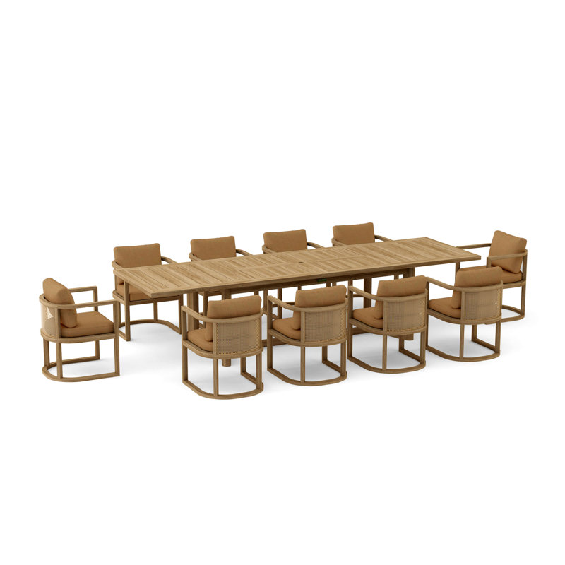 7-pc Junus Dining Table Set, Cast Slate