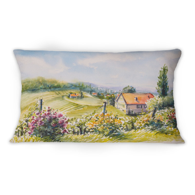 Coussin Little House In The Green Countryside - 1 Country