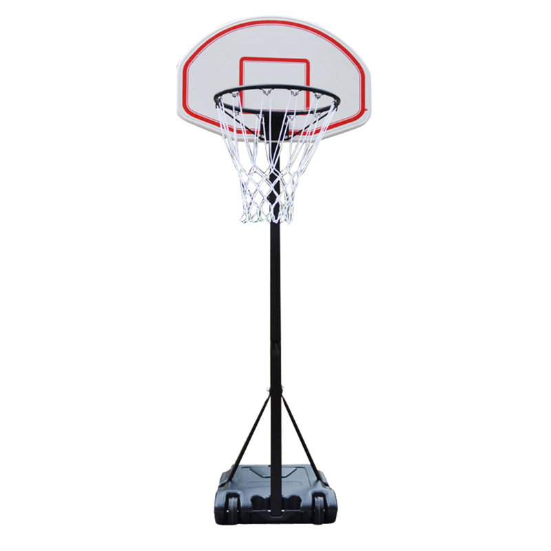 Adjustable Black Acrylic Portable Basketball Hoop with Wheels