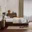 Lit plateforme en bois massif Asparas avec pied de lit et lit gigogne-631275356-631275357