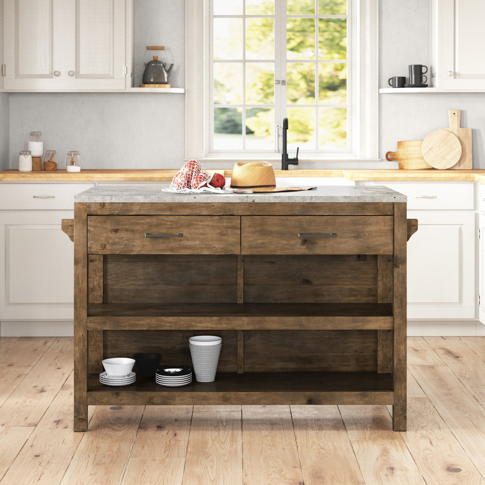 Whitaker Wood Kitchen Island