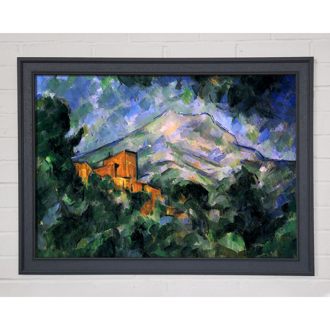 Gerahmtes Leinwandbild St Victoire And Chateau Noir von Cezanne