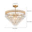 Grand lustre moderne en cristal Dultach avec ampoules à culot E12 (non incluses)