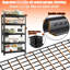 Étagère réglable en métal noire Garage Garage H 71,2 po, L 48,03 po, P 23,39 po, 2500 lb, réglable en surface rouille et propre, facile à installer avec manuel