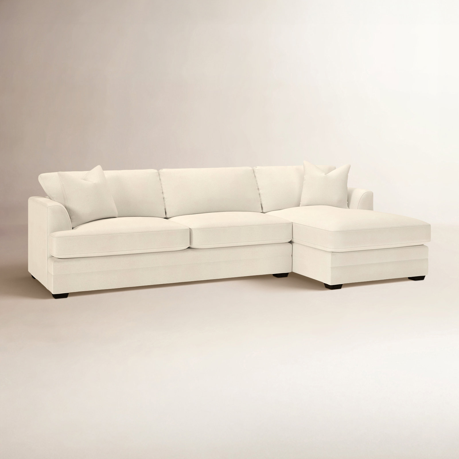 Edan Chaise Sectional, Right Hand Facing, Bayou Natural Canvas