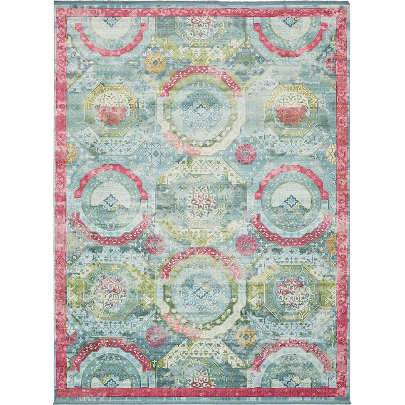 Oriental Indoor Rug, Rectangle 5'5" x 8'
