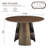 Syros 47.25" Retro Round Dining Table with Pedestal Base