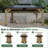 Classic  13 FTx 15 FT Solid Wood Storage Gazebo With Double Iron Roof-110780591