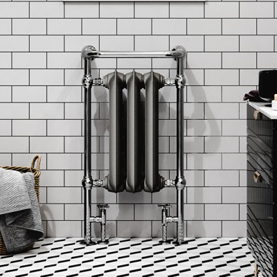 Plain Towel Rail Cast Iron Traditional Bathroom Radiator