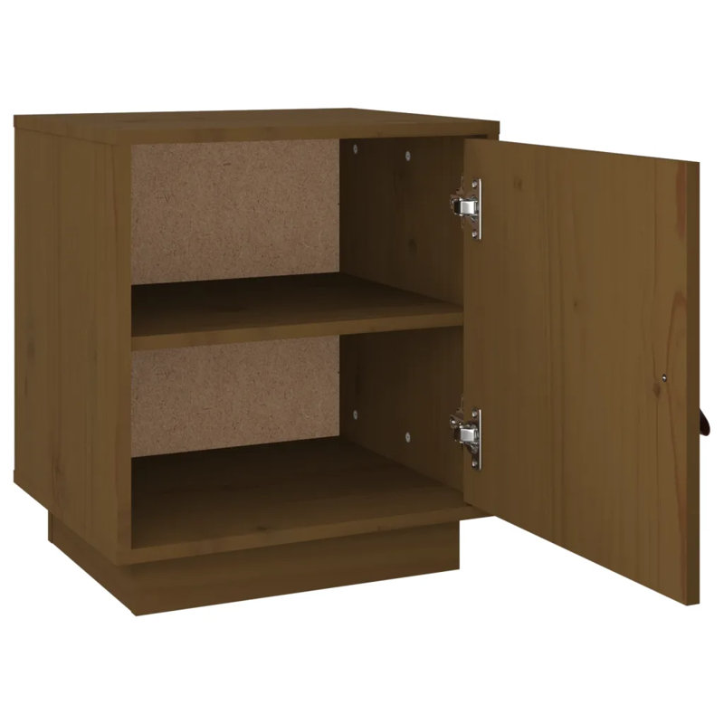 Julea Bedside Table, Honey Brown