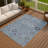 Machine Washable Indoor/Outdoor Chantille ACN2289 Damask Rug-1962208317